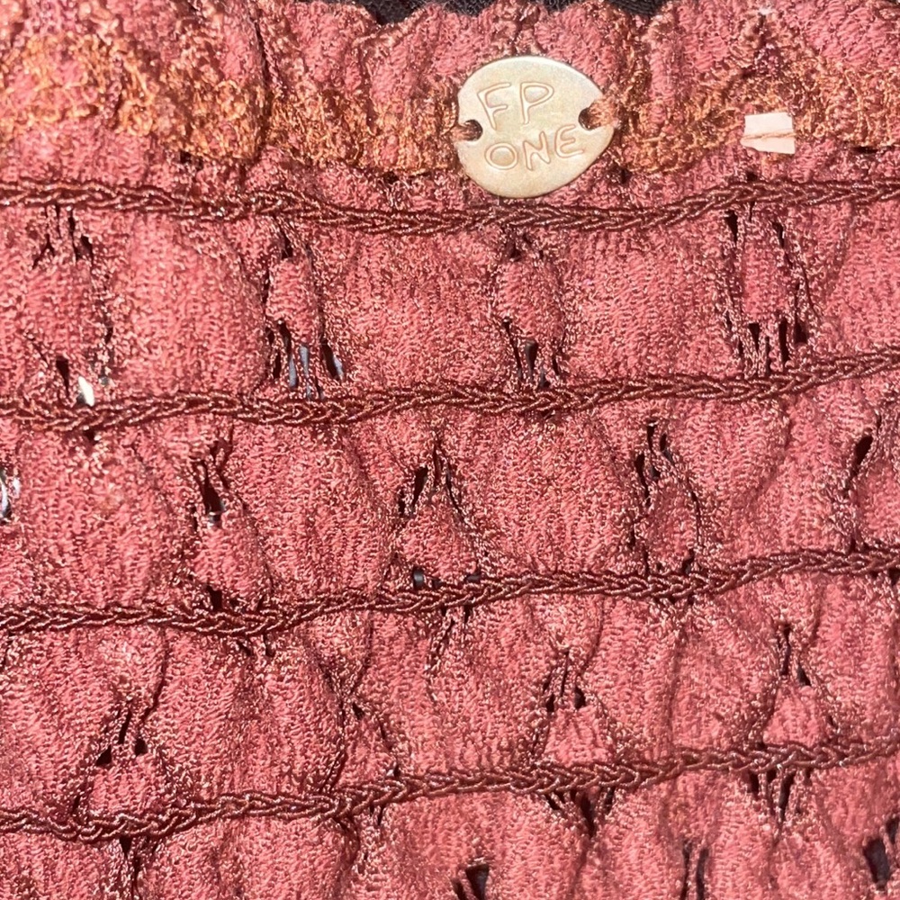 •INTIMATELY FREE PEOPLE•NWOT BROWN ADELE WIRELESS CROCHET LACE BRALETTE - Picture 7 of 7
